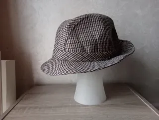 Cappellino lana vintage beige/marrone