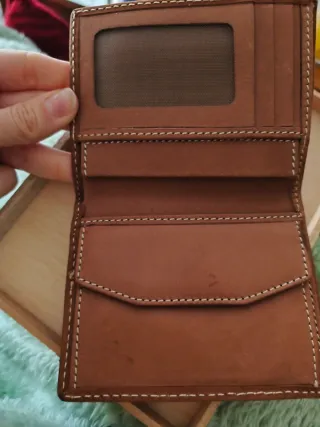 Portafoglio in pelle marrone per uomo