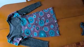 Vestido manga larga estampado