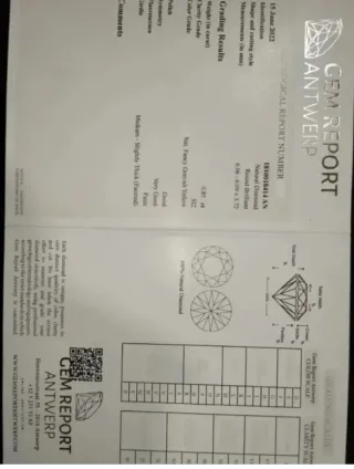 Anillo Oro Blanco Diamante Natural 0.85ct SI1 fan