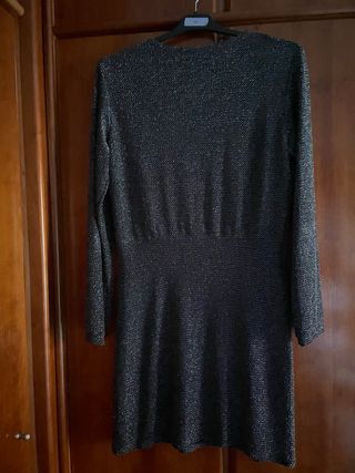 Vestido fiesta negro con brillos