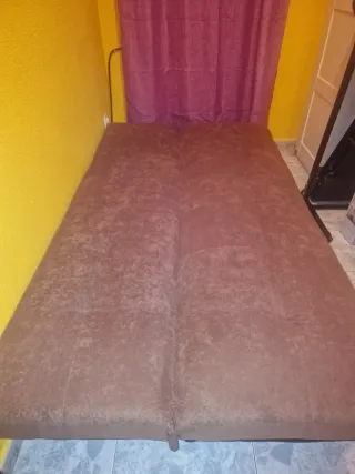 Sofá Cama Marrón Tela