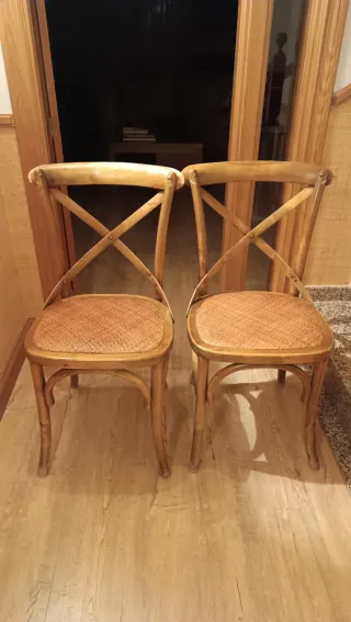 Sillas Becara Tonet Madera y Rattan