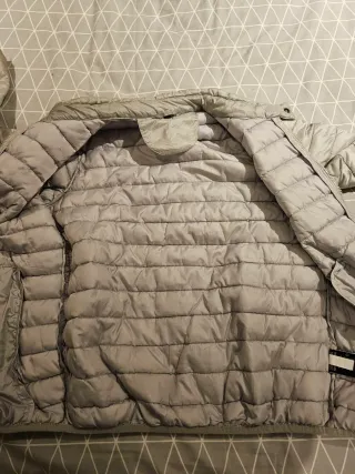 Anorak plumas gris talla S