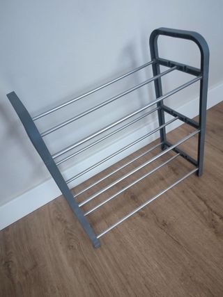 Zapatero 3 pisos gris/plata