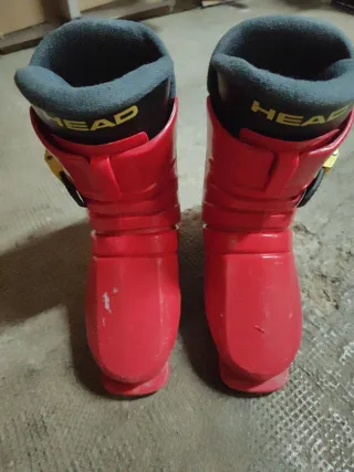 Botas de esquí HEAD rojas y amarillas n 33 aprox.