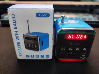 Radio Mini TD-V26 Digital Portátil Color Azul
