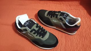 Zapatillas Pepe Jeans Hombre Negras y Verdes