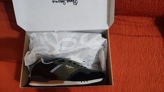 Zapatillas Pepe Jeans Hombre Negras y Verdes