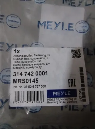 Tope amortiguador trasero Meyle para BMW e46