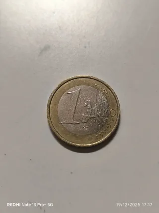 Moneta 1€ Germania 2002 bordo decentrato