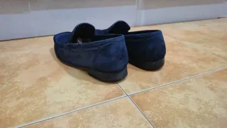Zapatos náuticos de ante azul