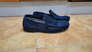 Zapatos náuticos de ante azul