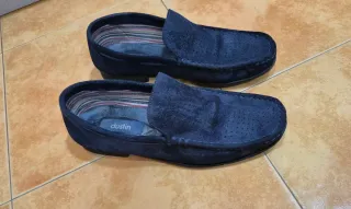 Zapatos náuticos de ante azul
