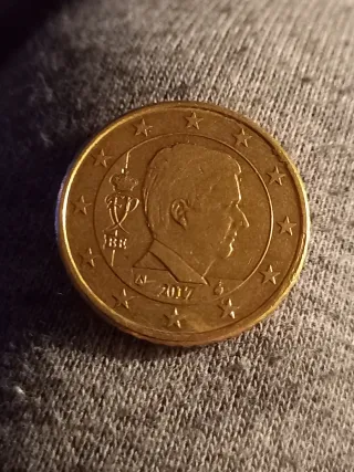 50 Centesimi Belgio 2017 Re Filippo