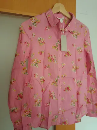 Camisa Springfield flores rosa Talla XS