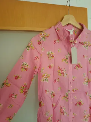 Camisa Springfield flores rosa Talla XS