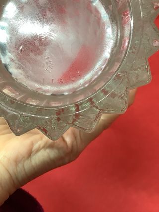 Vaso cristallo anni 70 design ondulato