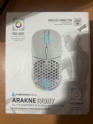 Newskill Arakne Ivory Ratón Gaming Inalámbrico