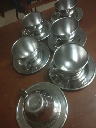 Tazzine vintage acciaio inox