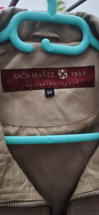 Chaqueta Piel Saga Ibañez Beige