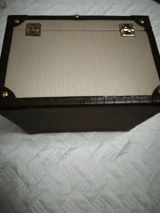 Maletín Joyero de Viaje Beige y Marrón