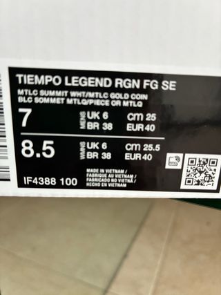 Nike Tiempo Ronaldinho SE Oro Blanco
