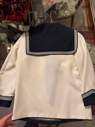 Traje marinero comunión blanco y azul