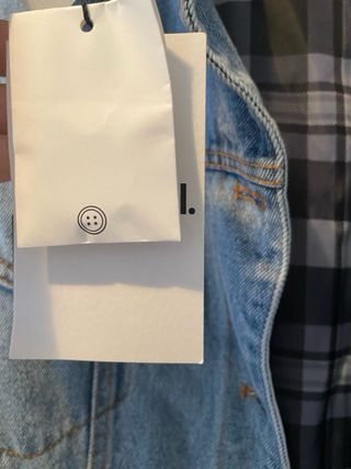 Gabardina Beige y Azul