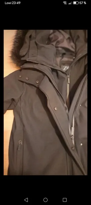 Abrigo Zara doble capa impermeable