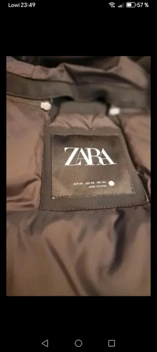 Abrigo Zara doble capa impermeable