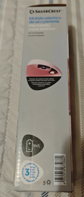 Molinillo Eléctrico Sal/Pimienta Silvercrest