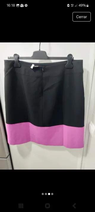 Falda Amitie Talla 46 Negra y Rosa con Etiquetas