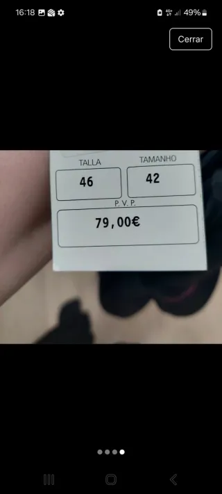 Falda Amitie Talla 46 Negra y Rosa con Etiquetas