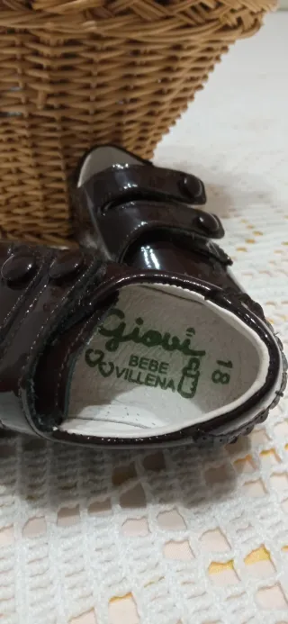 Zapatos bebé niño piel charol