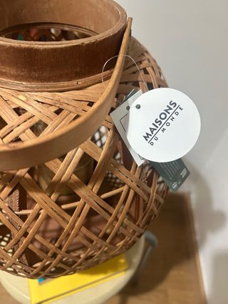 Lámpara de mimbre decorativa Maison du Monde