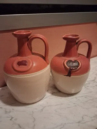 Pareja Jarras Botellas Whisky Monks