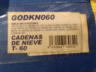 Cadenas Nieve Goodyear T-60