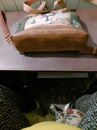 Mochila Anekke Antirrobo Marrón Multicolor