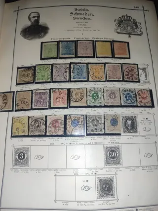 Sellos Suecia 1855