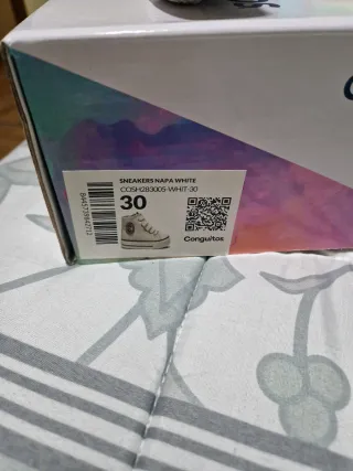 Zapatillas botín Conguitos blancas numero 30