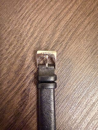 Reloj Tous Oso Piel Negro y Plata
