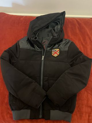 Anorak IKKS Negro con Capucha Talla 12