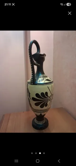 Conjunto plaro y Jarrón Griego antiguo vintage