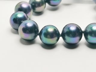 Collar Perlas Majorica Negro y Plata