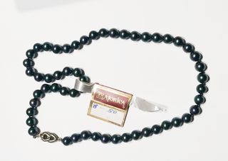 Collar Perlas Majorica Negro y Plata