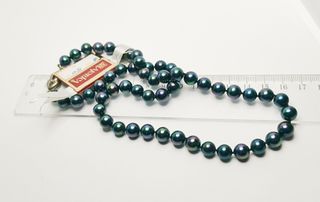 Collar Perlas Majorica Negro y Plata