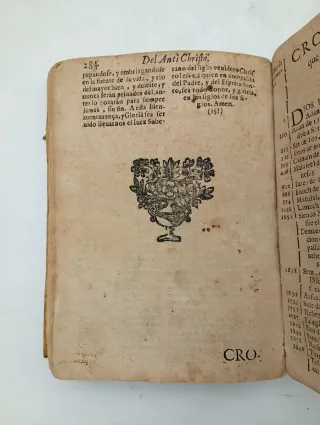 Libro antiguo Cronicron cristiano año 1679 Madrid