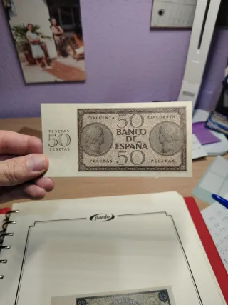 Fascimil 50 y 25 pesetas 1936