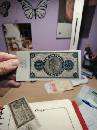 Fascimil 50 y 25 pesetas 1936